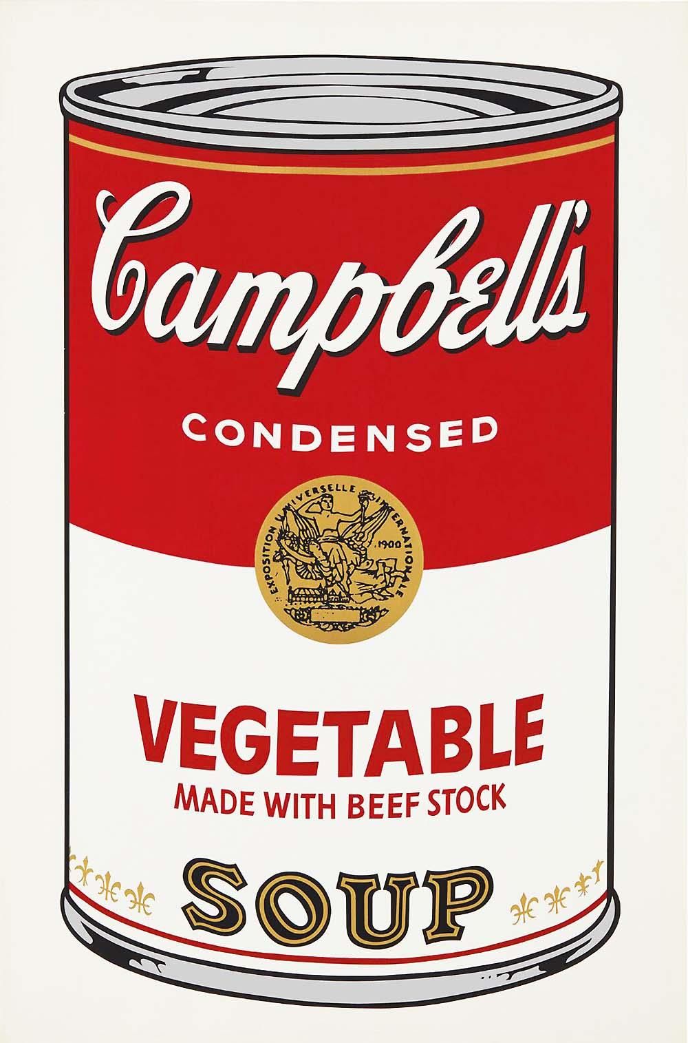 Andy Warhol Campbell's Soup I, Vegetable Made With Beef Stock (F