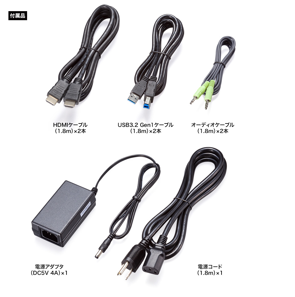 SW-KVM2U3HD【4K対応HDMIパソコン自動切替器(2:1)】4K解像度のHDMI