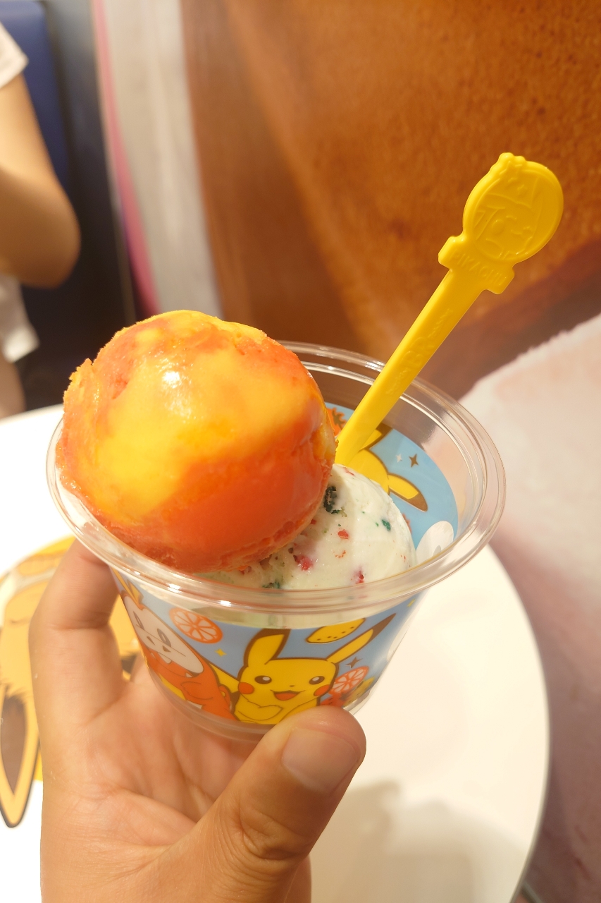 ピカチュウとホゲータのフルーツアイス(サーティワンアイスクリーム