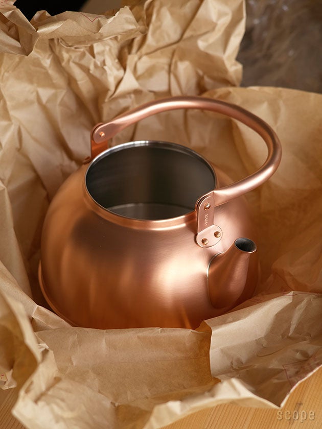 煎茶道具 京屋 本錫製 湯沸 やかん 共箱 M 9385 煎茶道具 京屋 本錫製