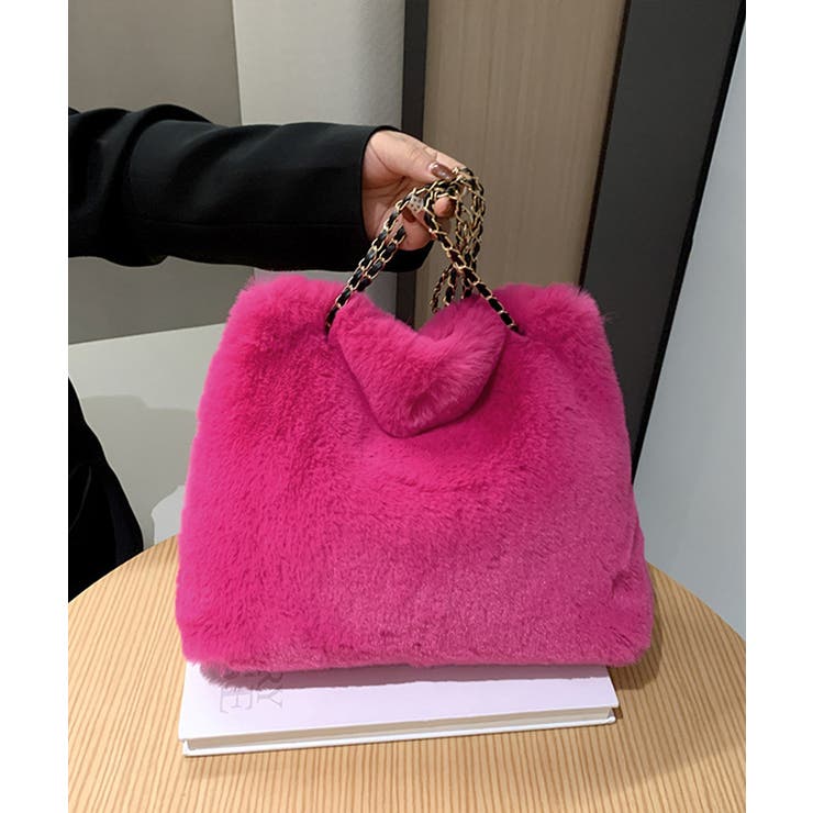 ファーバッグ 大容量 チェーンバッグ韓国[品番：AGCW0005267