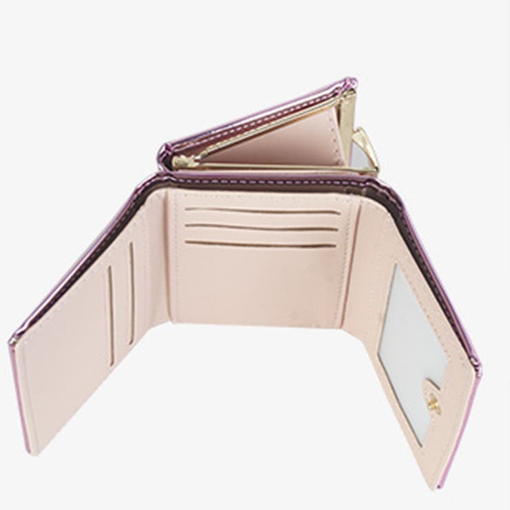 がま口三つ折り財布 ミニウォレット 韓国[品番：II000010270