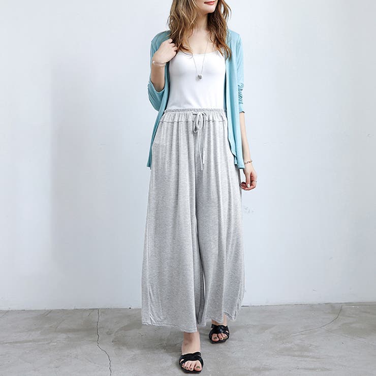 ワイドパンツ レディース ガウチョパンツ[品番：II000004048