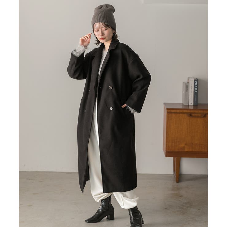 ダブルチェスターロングコート チェスターコート ロングコート[品番