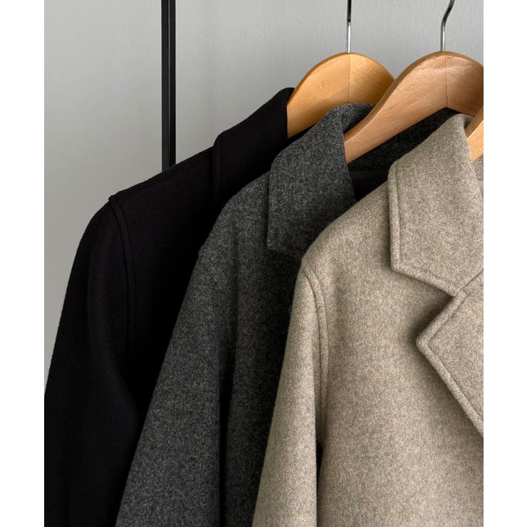 callautia ダブルボタンロングチェスターコート[品番：AMTW0012629