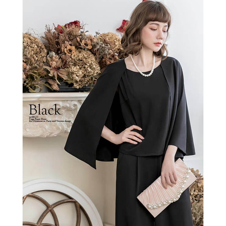 パンツドレス セットアップ パーティードレス[品番：VV000001151