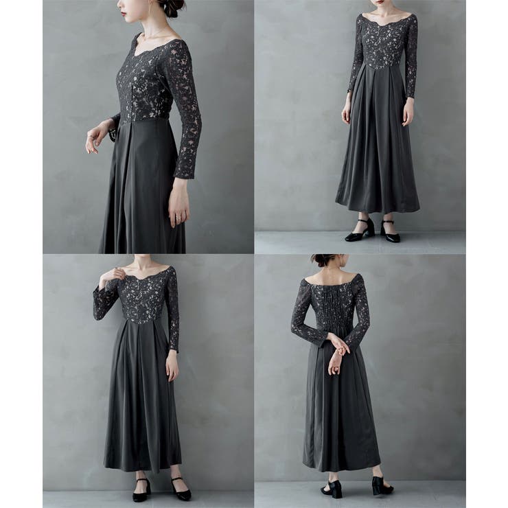 etoll バレエネックスカラップレースドレス