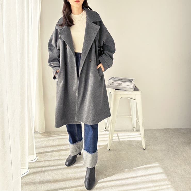 2WAYスタンドカラーミドル丈コート[品番：GERW0010551]｜GeeRA