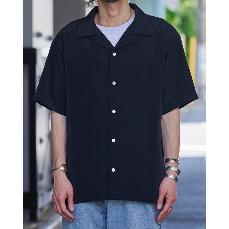 オープンカラー半袖シャツ[品番：RADM0005712]｜MODISH GAZE（モ