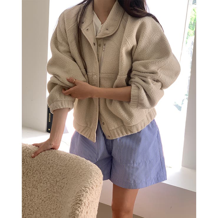 ボアジャケット 韓国 フリースジャケット[品番：RKKW0003246]｜RAKUku