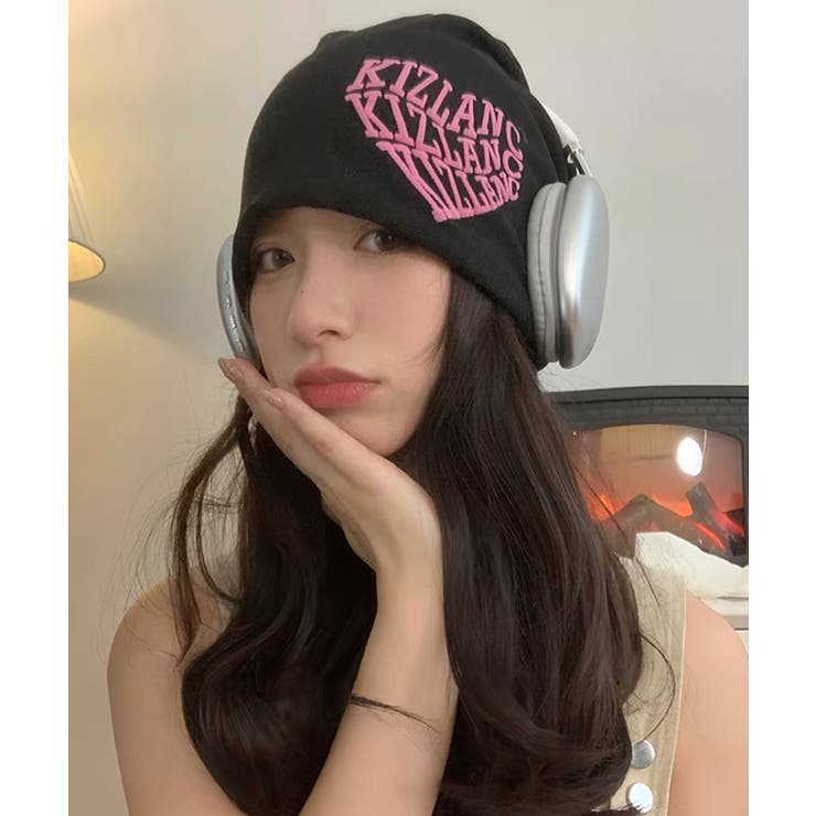 冬新作 英字ハート型 ビーニー[品番：MG000008434]｜ShopNikoNiko