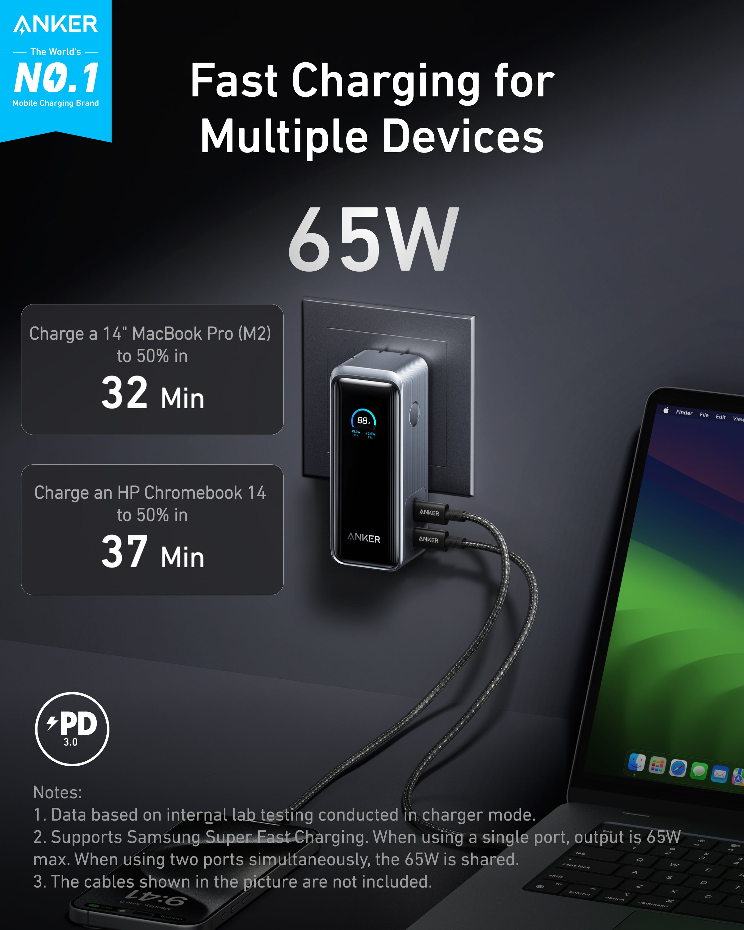 Anker Prime Power Bank (9.6K, 65W, Fusion) - Anker US
