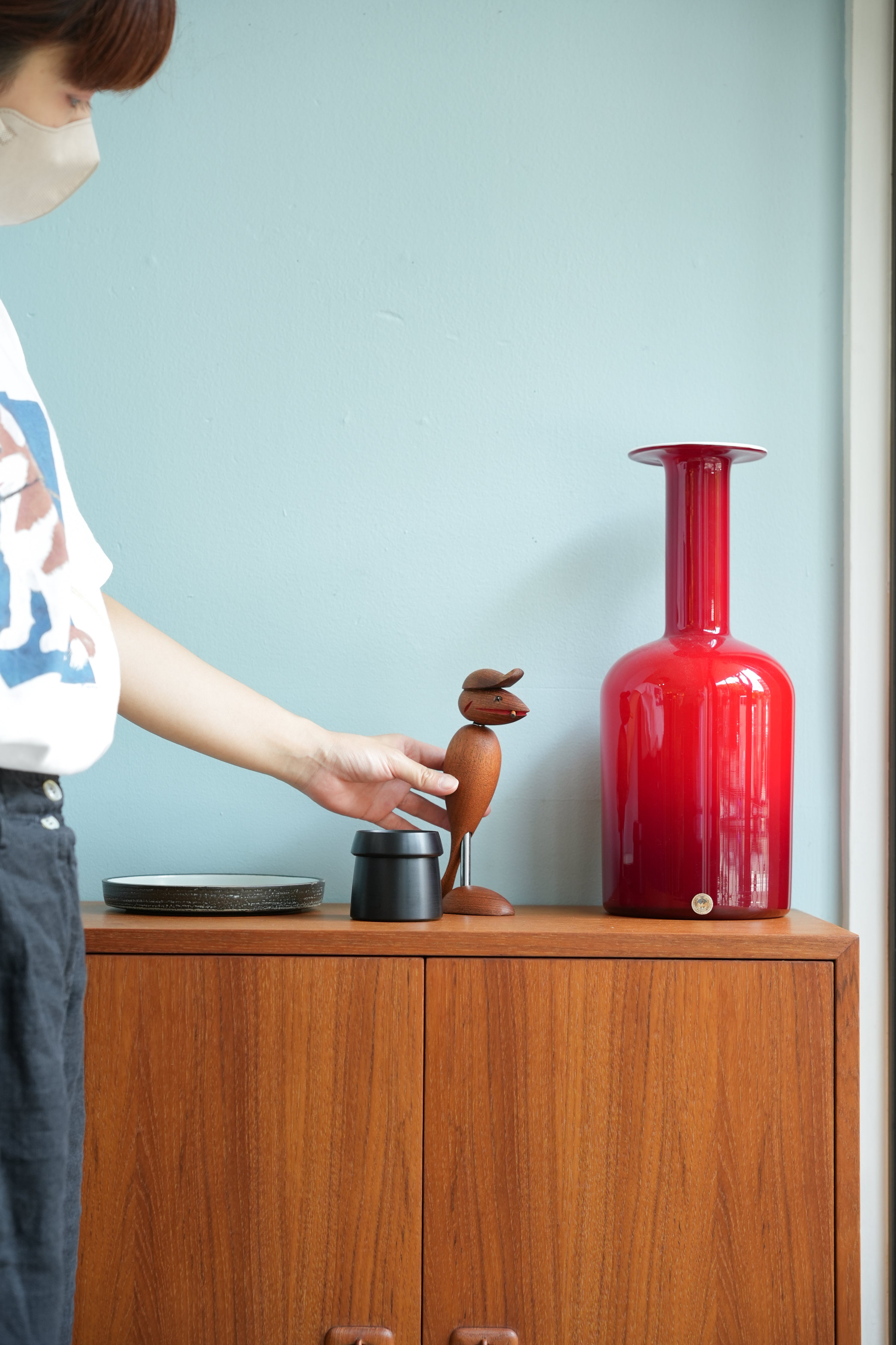 デンマークヴィンテージ チークバード ボトルオープナー 栓抜き 北欧