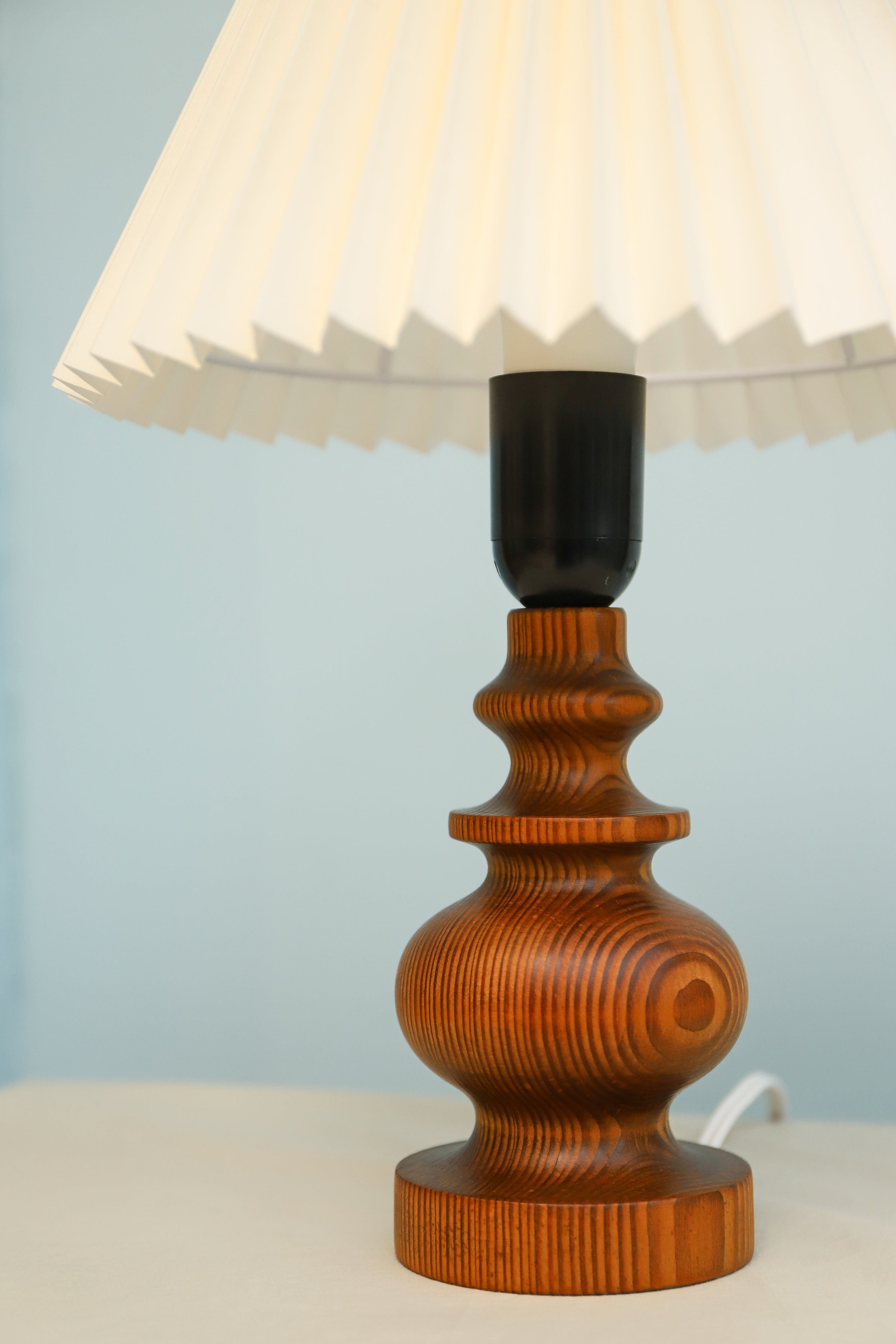 北欧ヴィンテージ パイン材 テーブルランプ 間接照明/Scandinavian