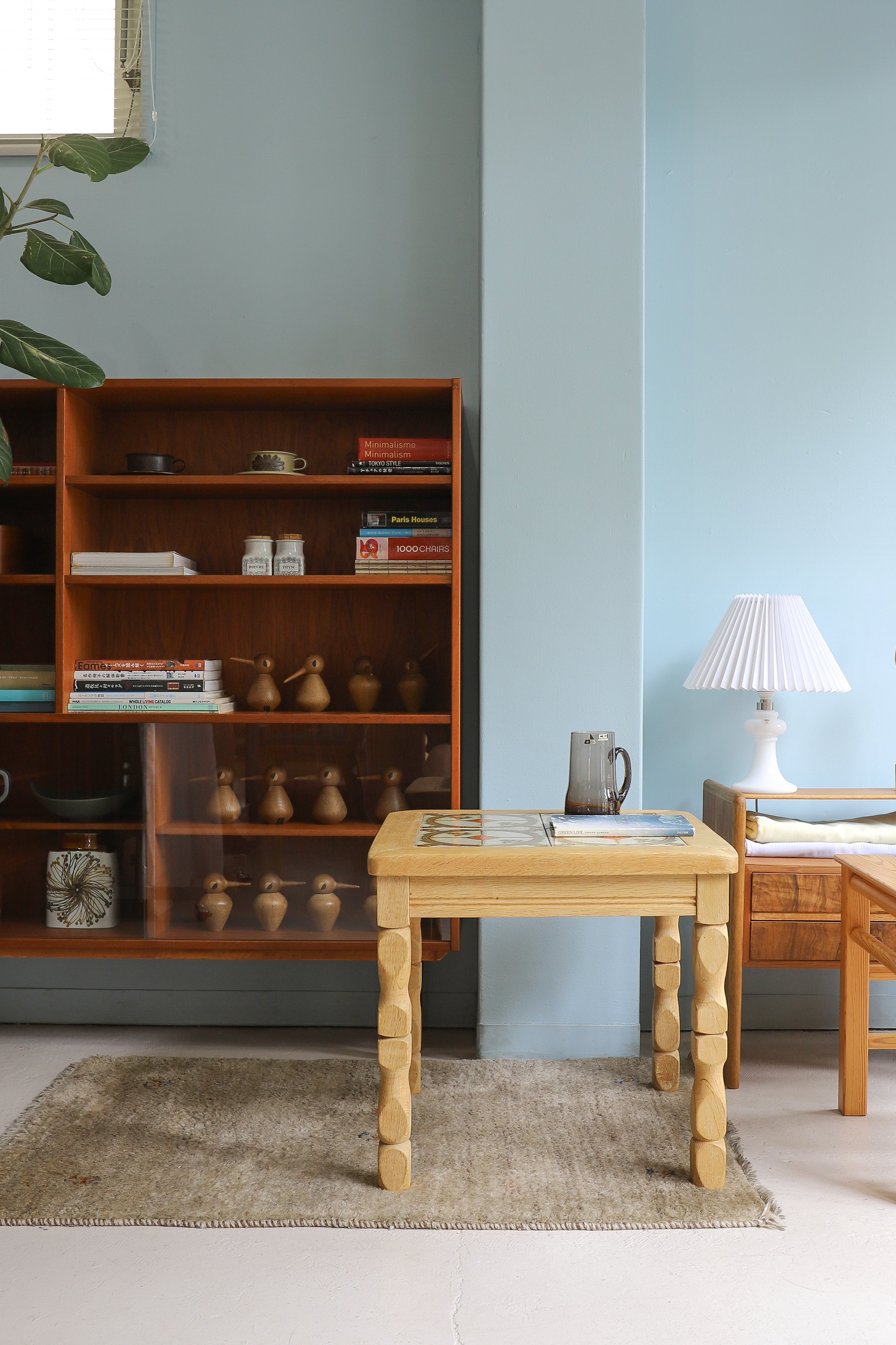 デンマークヴィンテージ タイルトップサイドテーブル オーク材 北欧