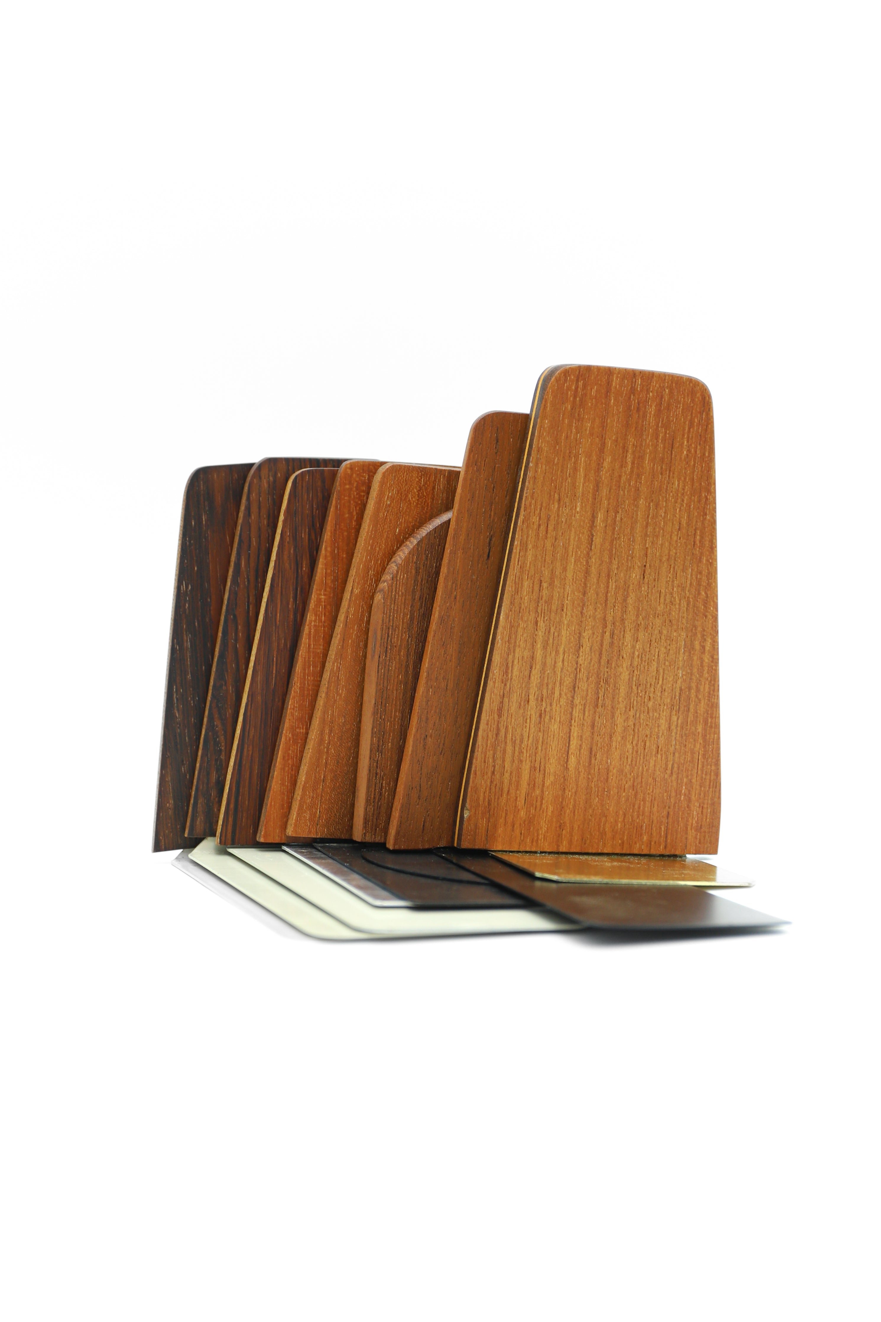 デンマークヴィンテージ ブックエンド 本立て ローズウッド材 チーク材