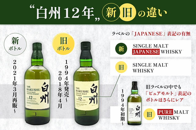 白州 12年 旧ボトル 響マーク ピュアモルトウイスキー 750ml