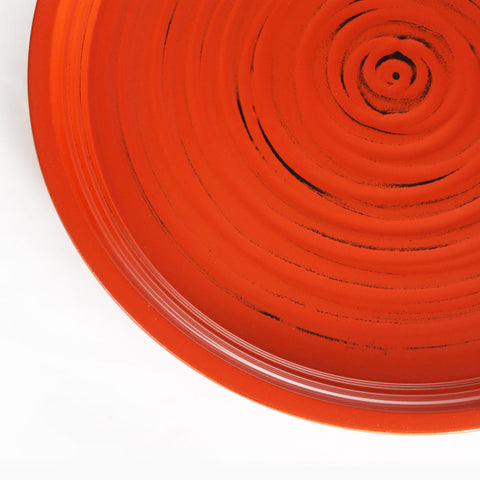 根来ロクロ目 丸盆（全2サイズ） – 象彦 公式オンラインショップ