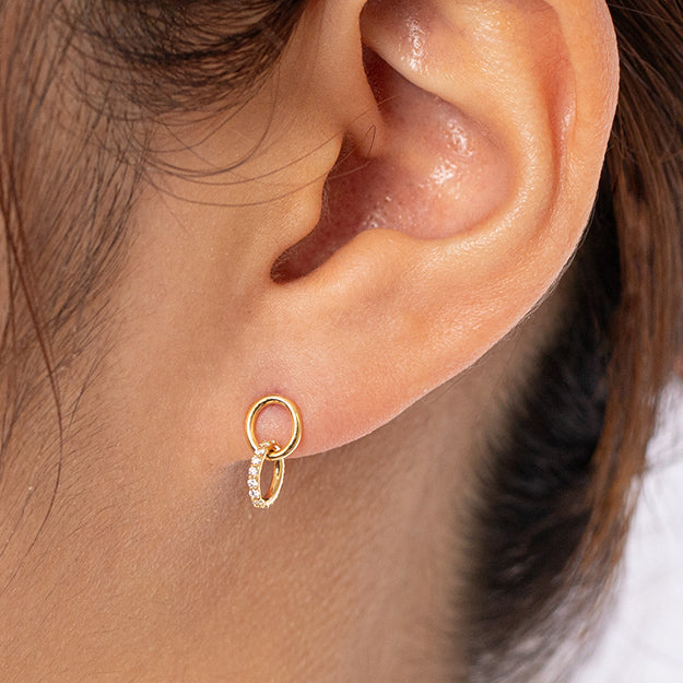 K18/Pt「フロットダイヤ」ピアス｜【オレフィーチェ】Orefice