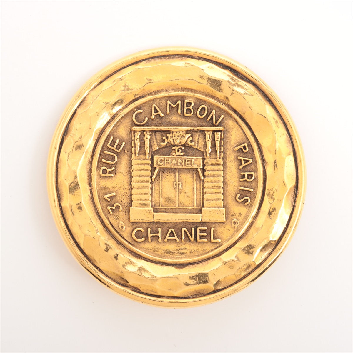 CHANEL 1133刻 カンボン プレート スイング ブローチ鑑定済み