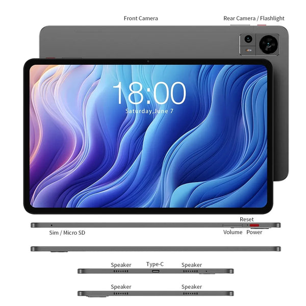 Teclast T60 12 inch 2K Tablet Android 14 8GB+12GB RAM 256GB ROM
