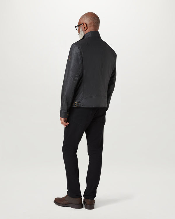 Men's Waxed Cotton Racemaster Jacket in Black | Belstaff US