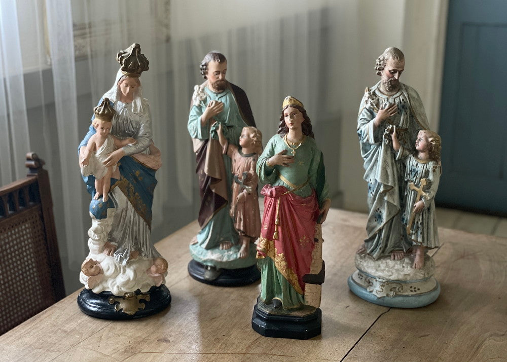 1900年代キリストの手を引く聖ヨセフ像①（聖母子像） フランス