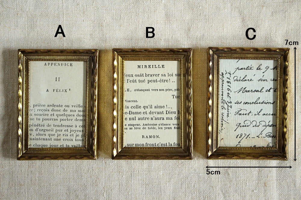 2点あり！小さな真鍮フレーム（5x7cm） イギリスアンティーク