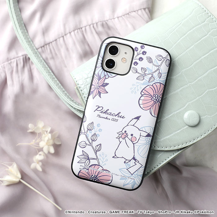 淡いテイストが可愛い！ピカチュウのデザインがカード収納型ミラー付き