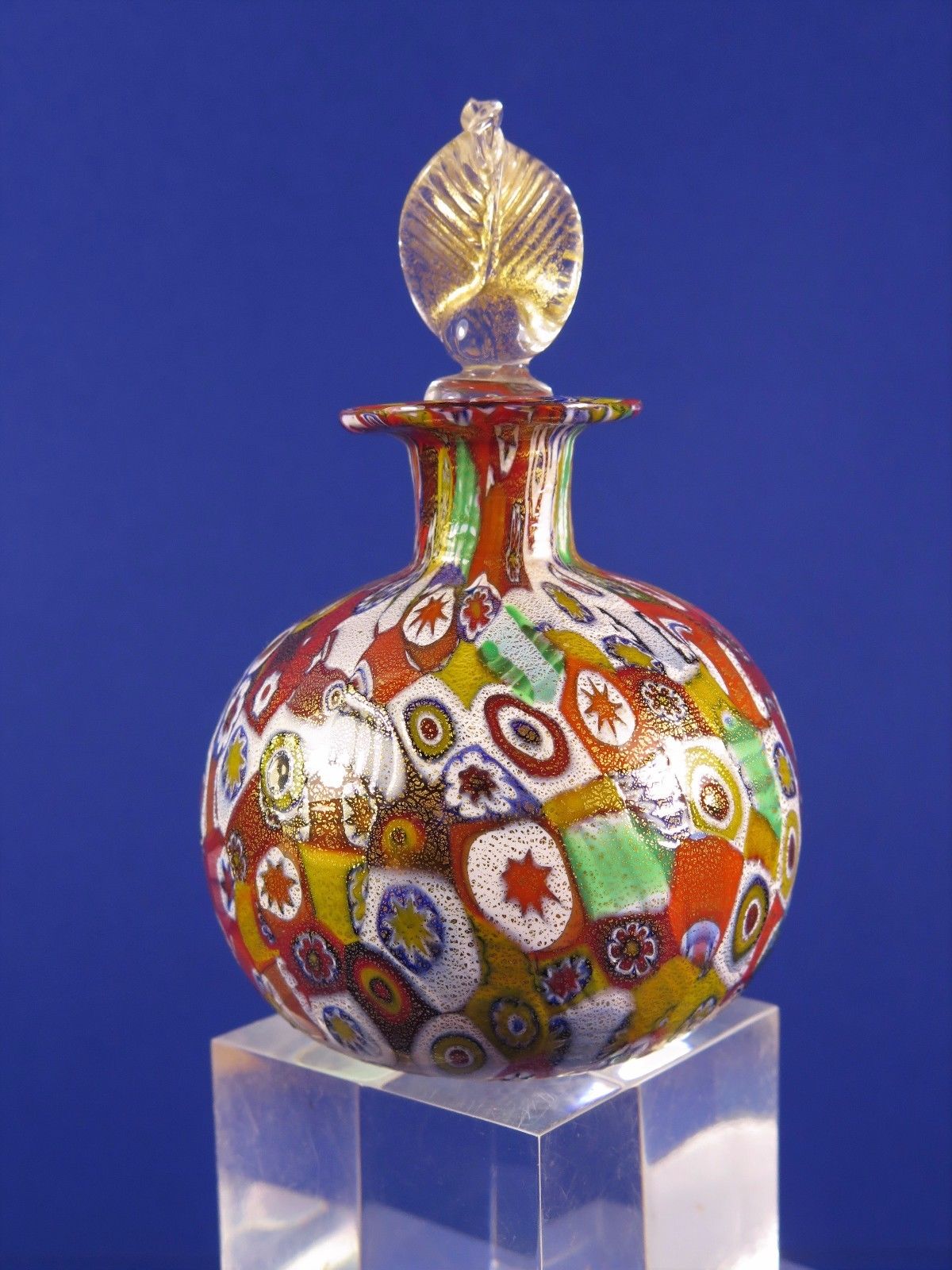 ベネチアングラス 香水瓶 ムラーノ ミルフィオリ イタリア