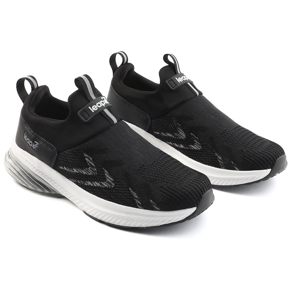 Buy Leap7x Black Non Lacing Sports Shoes For Men BRISK-24