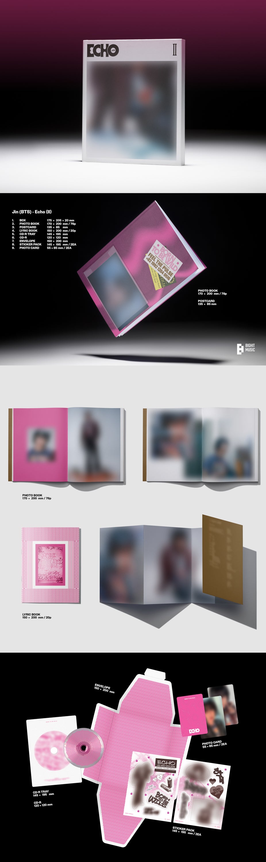 BTS ジン ソクジン Echo エコー 直筆サイン 直筆 ポスター 未開封 BTS