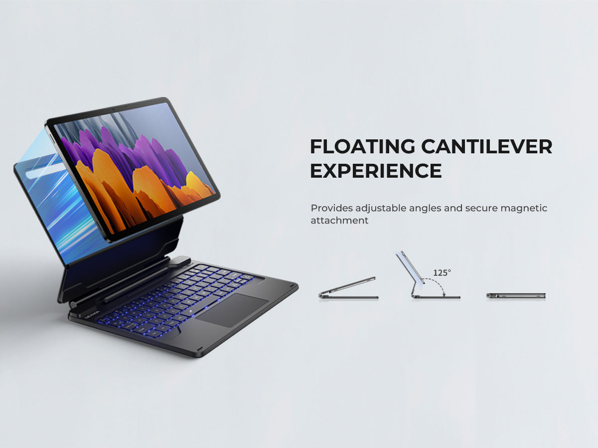 Dexnor Book-Style Cover For Samsung Galaxy Tab S8 Keyboard Case