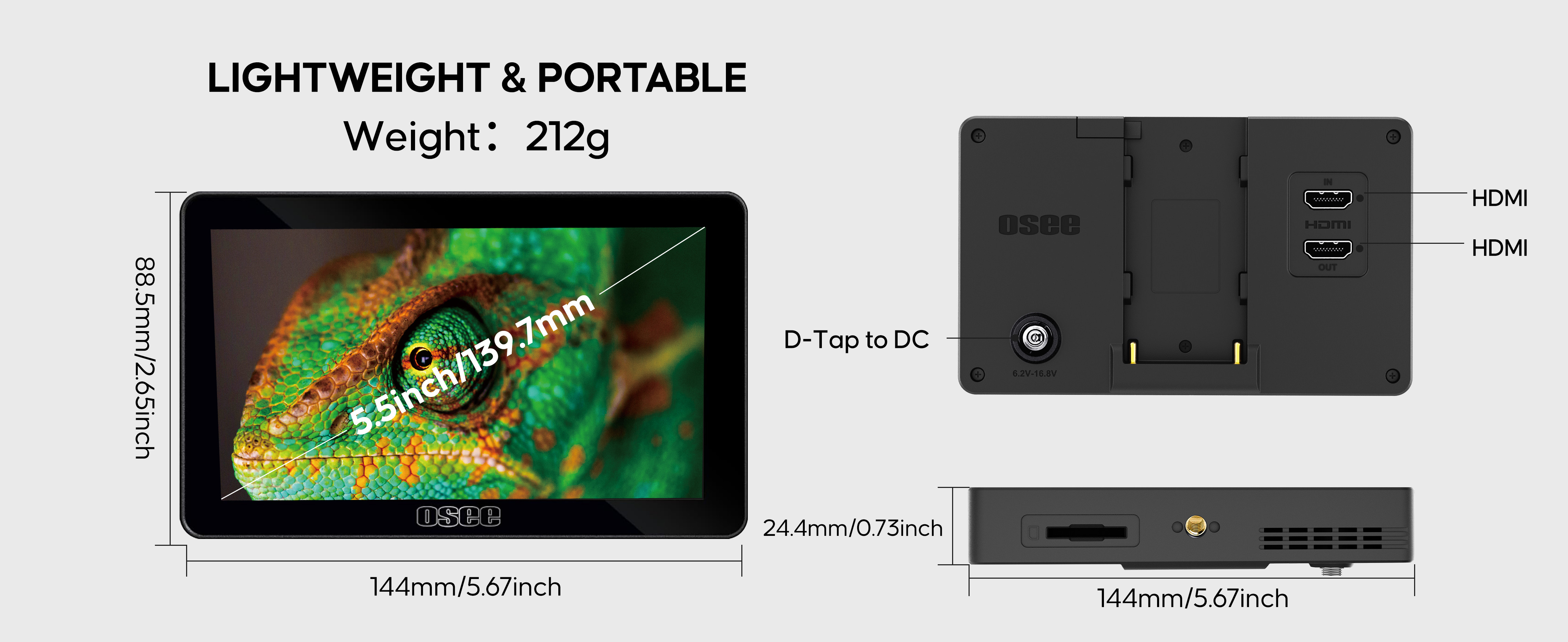 Lilmon 5: 4K HDMI Monitor | 1000nits Touch Field Monitor | Osee