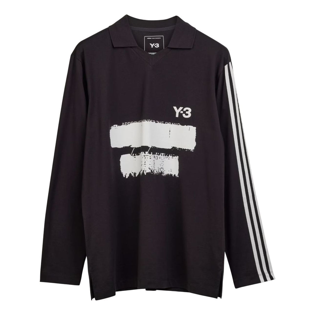 adidas Y-3 Graphic Logo Long Sleeve Top 'Black' JN4876