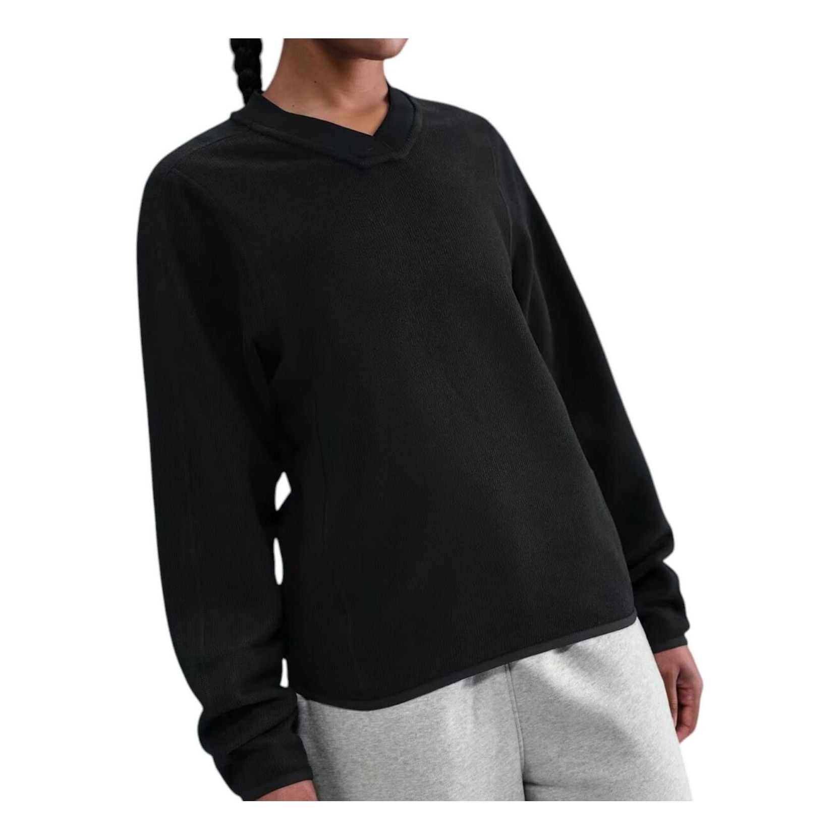 Nike x Stussy Thermal Pullover Sweatshirt 'Black' HQ8528-010