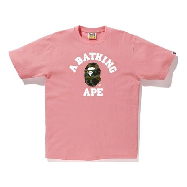 A Bathing Ape AW18 1st Camo Ape Head Online T-Shirt 'Pink' 1F25