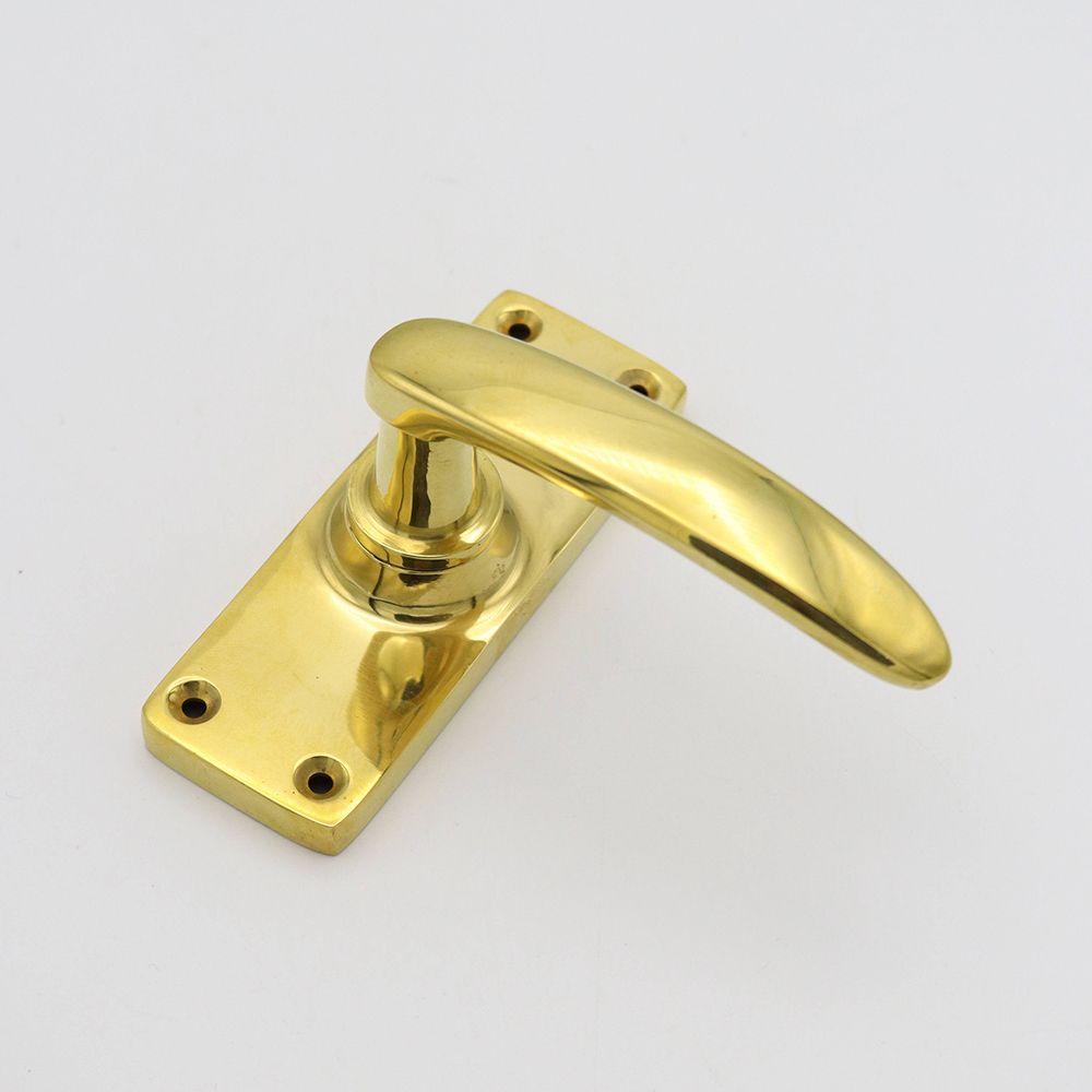 金色に輝く真鍮製♪ ドアレバーMONO角座 DV1-DL325P – アンティーク