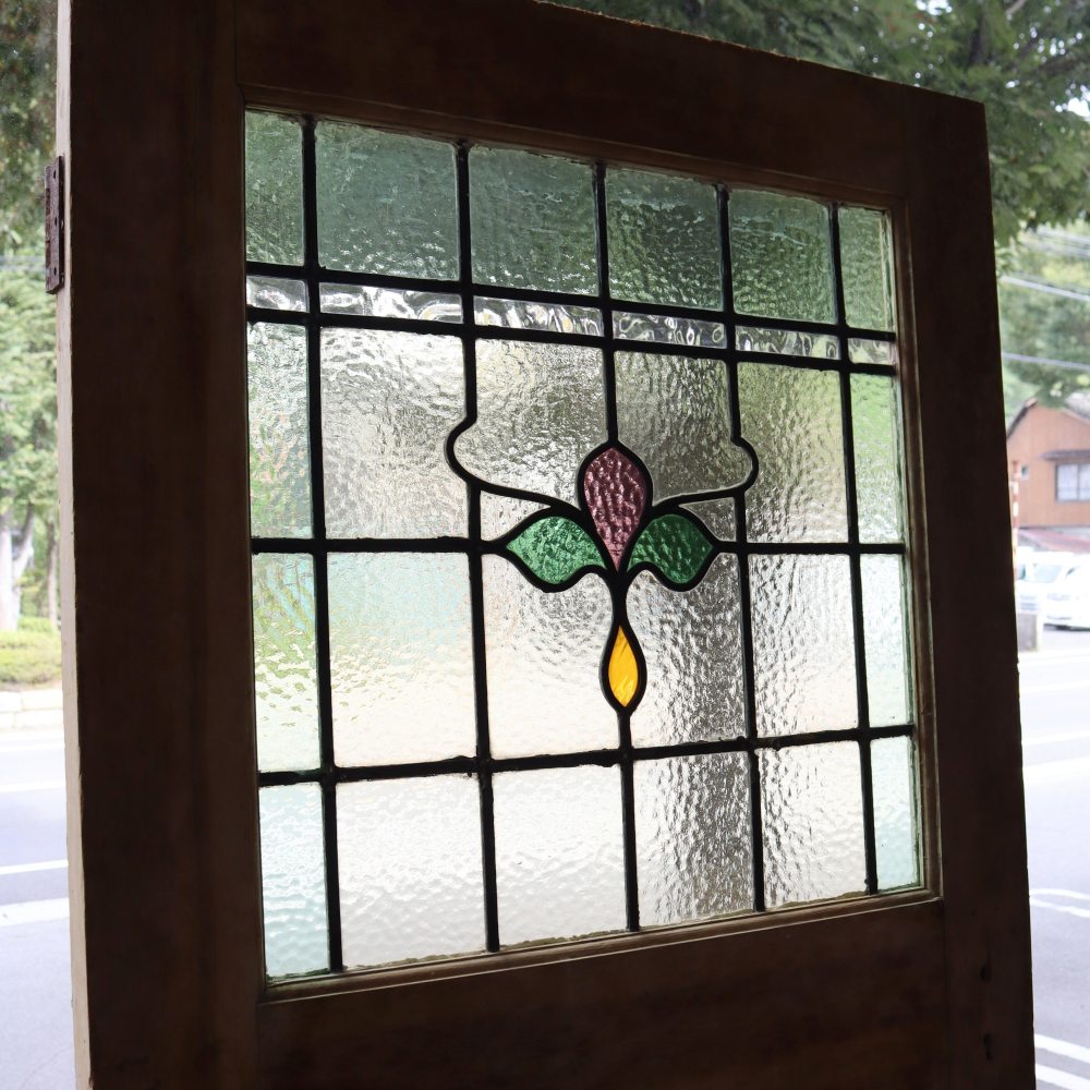 6S-447 ステンドグラス マルチカラー/格子/イギリス/英国/アンティーク