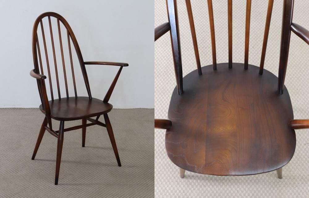 ERCOL アーコールクエーカーアームチェアエルム材 1960年代
