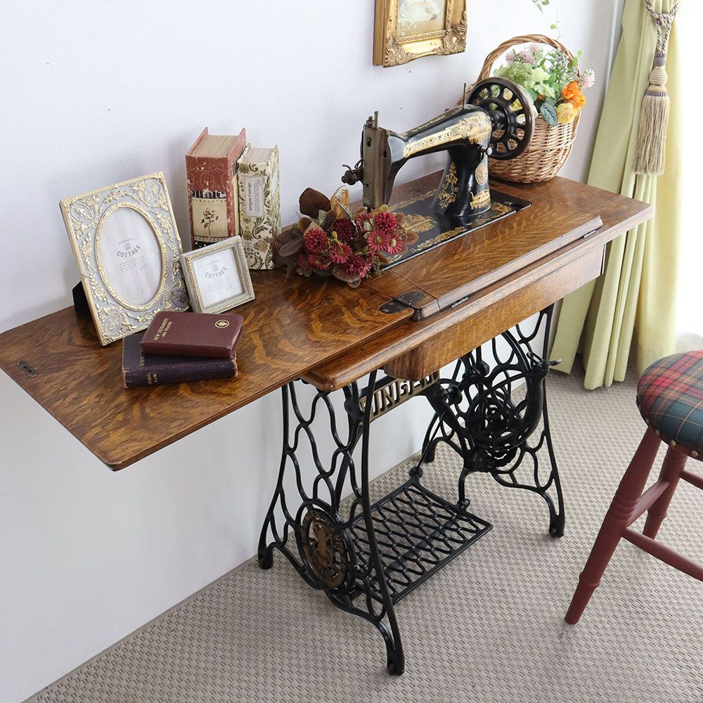 アンティーク ミシン脚 アンティークミシン脚テーブル 【REIKO