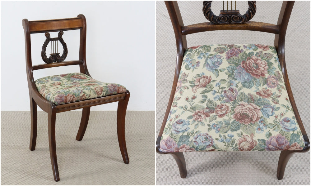 管429☆イギリス製☆アンティーク☆リラLyreバックチェア☆ダイニング