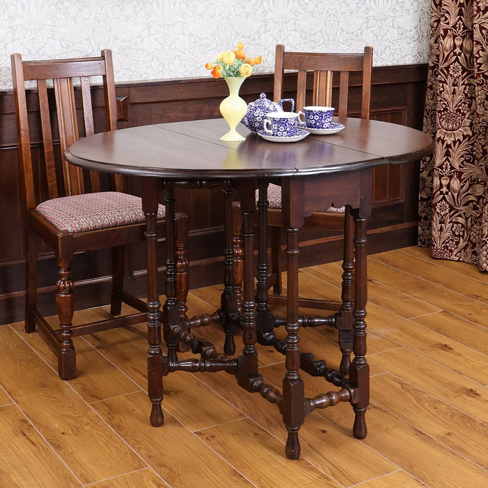 ドラマティックなシルエット♪ ゲートレッグテーブル VC114-033