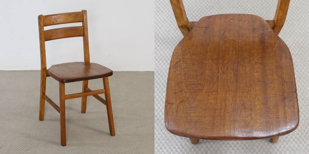 大人も座れるサイズです♪ スクールチェア VC110-097 – アンティーク