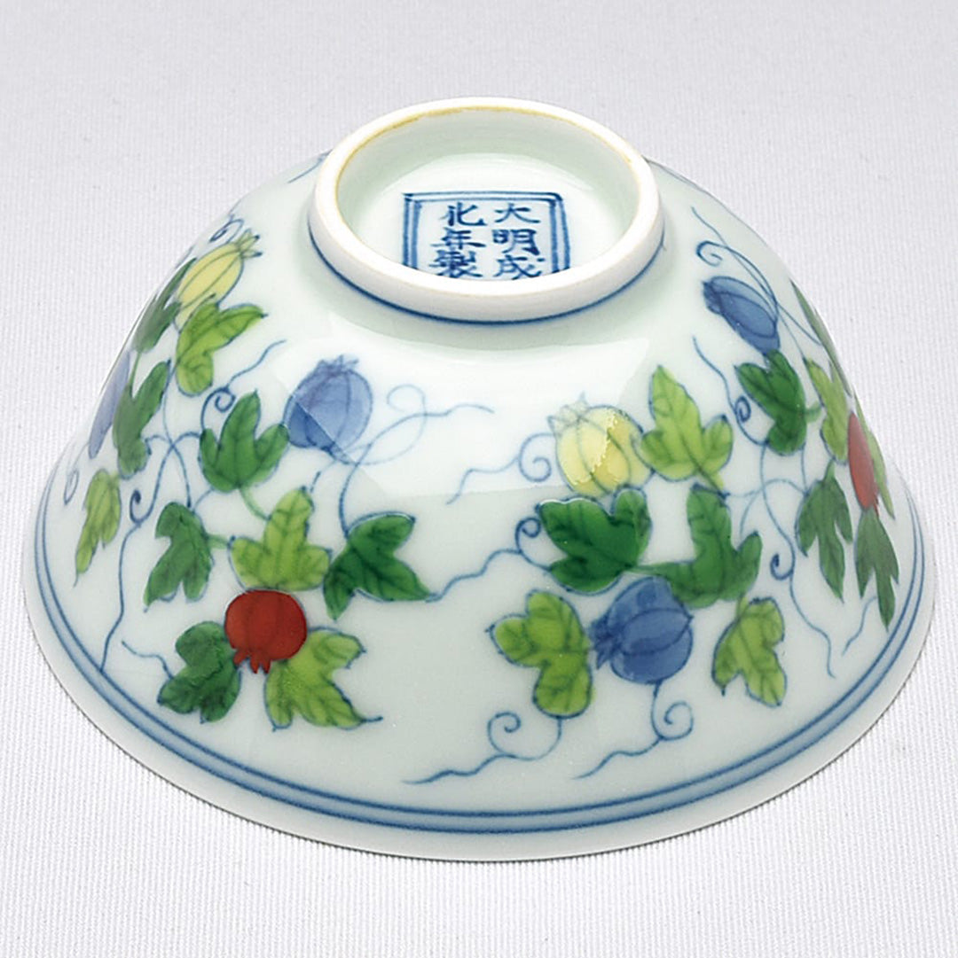 中国茶器 琅彩花卉図紋三才蓋碗 景徳镇 蓋付き茶器 飲茶食器 煎茶具 未