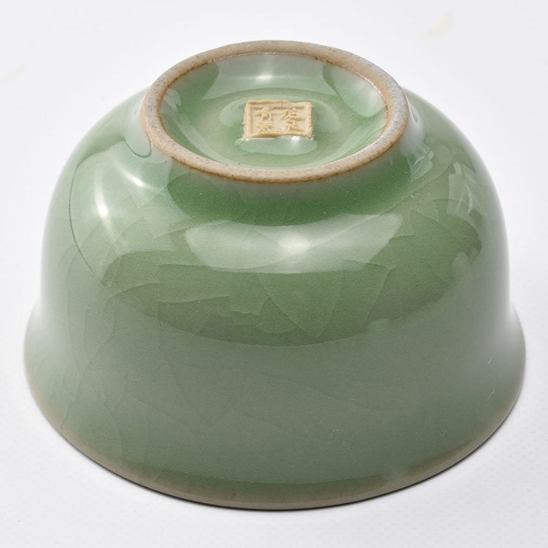 青磁茶杯｜林檎寛杯 哥窯梅子青｜中国茶器専門店・天香茶行