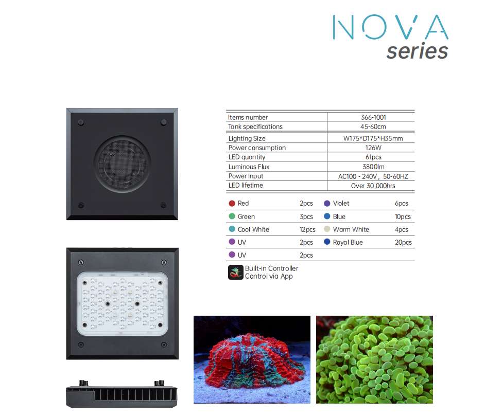 Chihiros Saltwater Nova 1 LED Light - Chihiros Aquatic Studio