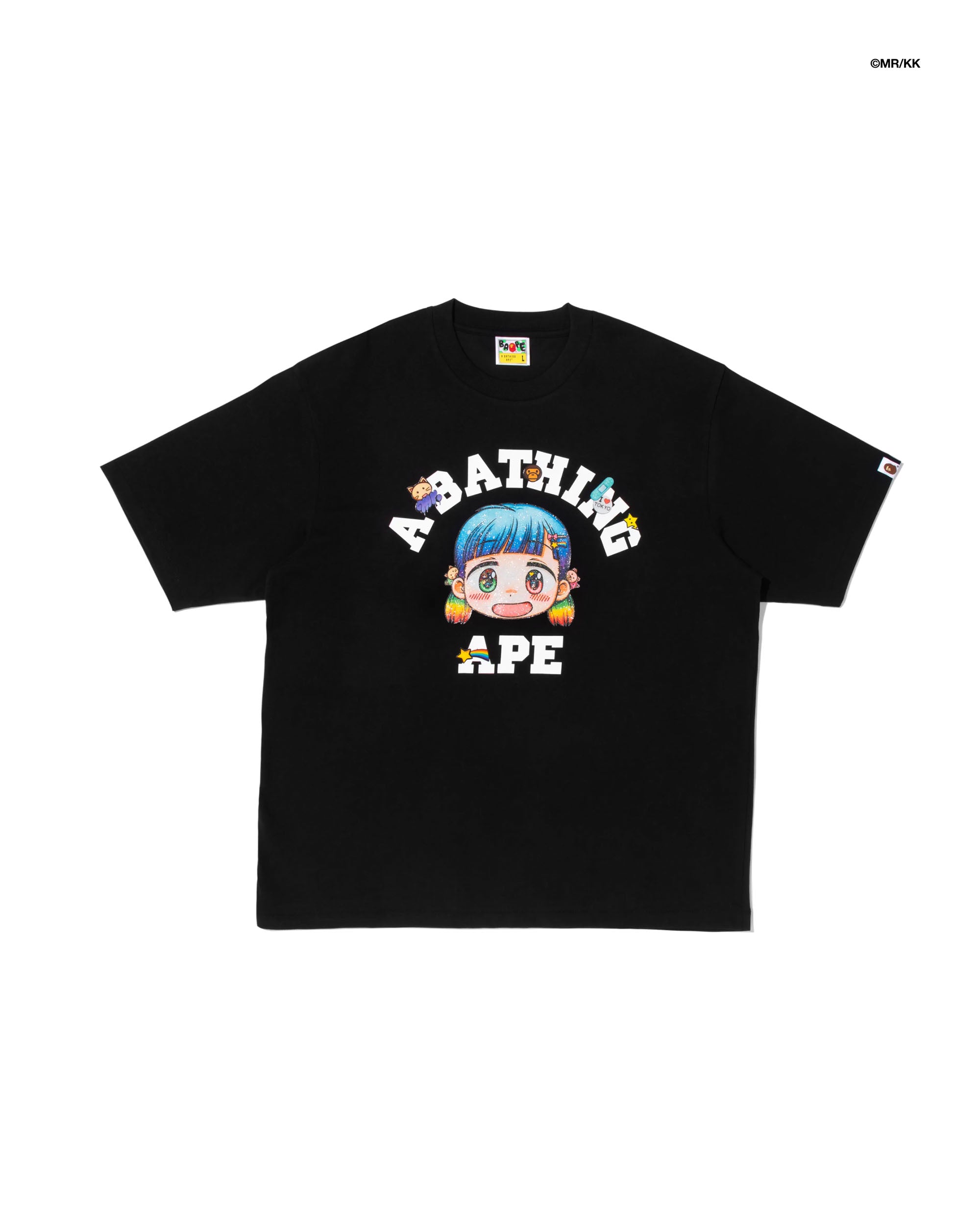 A Bathing Ape | BAPE x Mr. COLLEGE TEE - BLACK | T-Shirts