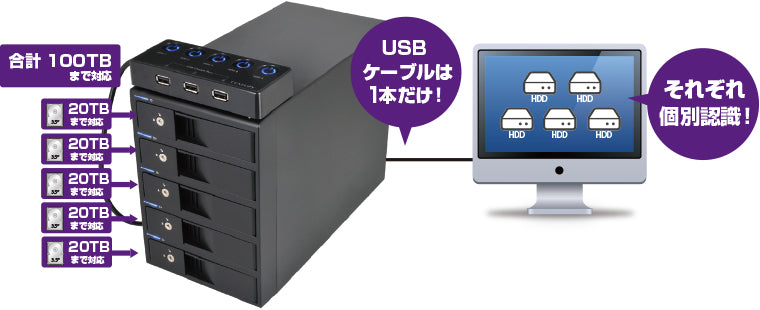 裸族のカプセルホテル 5Bay V2 [ CRCH535U3ISC2 ] – センチュリー
