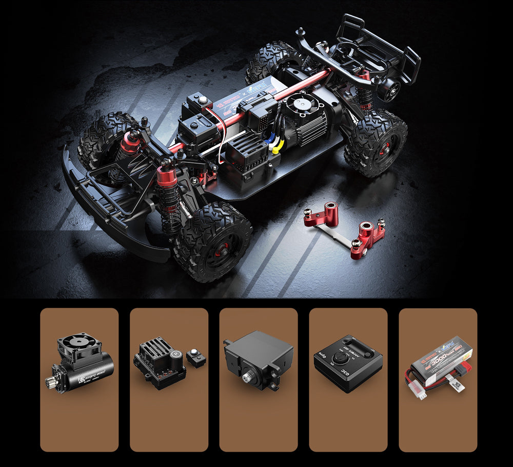 MJXRC 14211 1/14オフロードラジコントラック 4x4 ジャイロ付き 4WD技